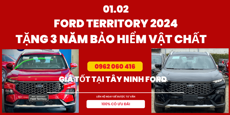 Giá Ford Territory 2024 Khuyến mãi Tháng 2/2024