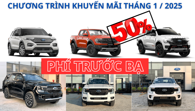 Giá xe Ford Khuyến Mãi Tháng 1 2025