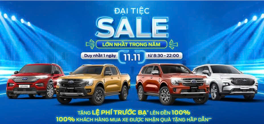 Báo Giá Xe Ford Tháng 11 : Đại Tiệc Sale - Tưng Bừng Ưu Đãi